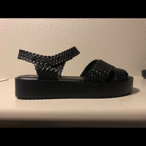 Black platform sandals Melissa Salinas